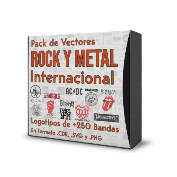 Pack 250 Vectores Logos Bandas Rock Y Metal Internacional