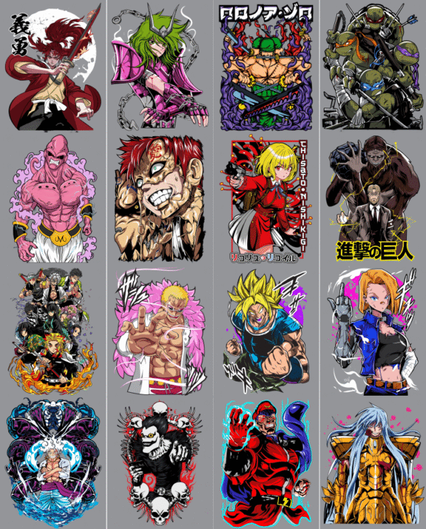 Mega Pack Premium de 25000 diseños de Anime + Series DTF Sublimación - Image 11