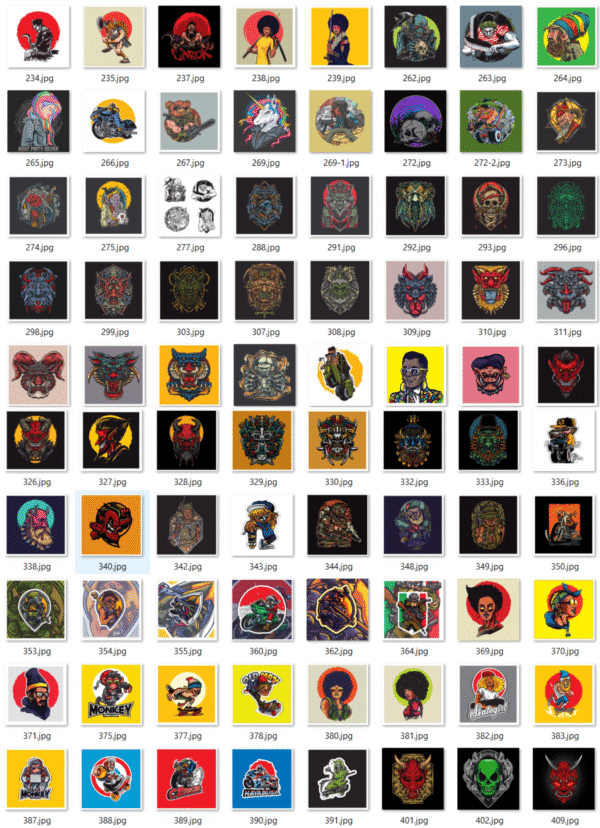 Pack de +300 Máscaras Ronin, Oni, Geisha - Image 3