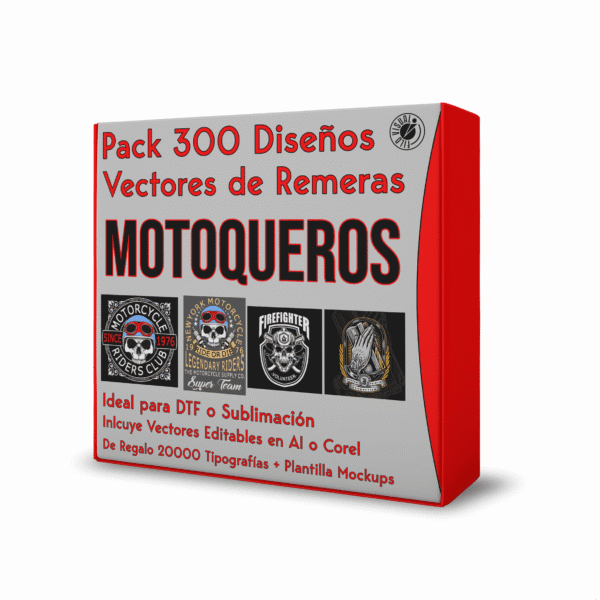 Pack 300 Vectores Motoqueros