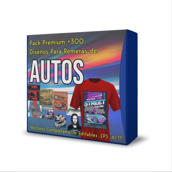 Pack +300 Vectores De Automóviles Remeras DTF Sublimación