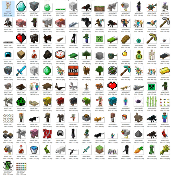 Pack 130 Diseños Png Minecraft - Image 2