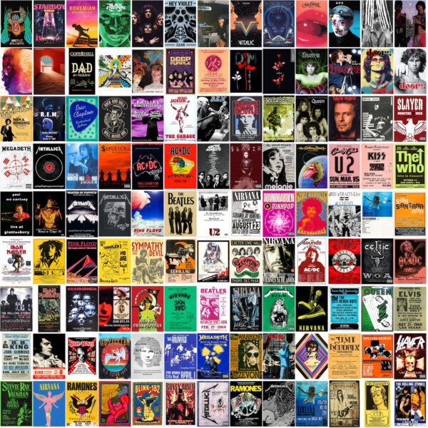 Pack de Posters de Música Rock y Pop Internacional para Imprimir - Image 2