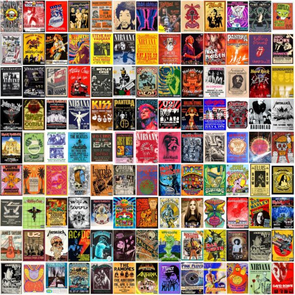 Pack de Posters de Música Rock y Pop Internacional para Imprimir - Image 4