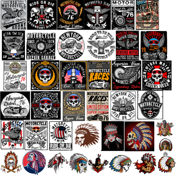 Pack 300 Vectores Motoqueros - Image 2