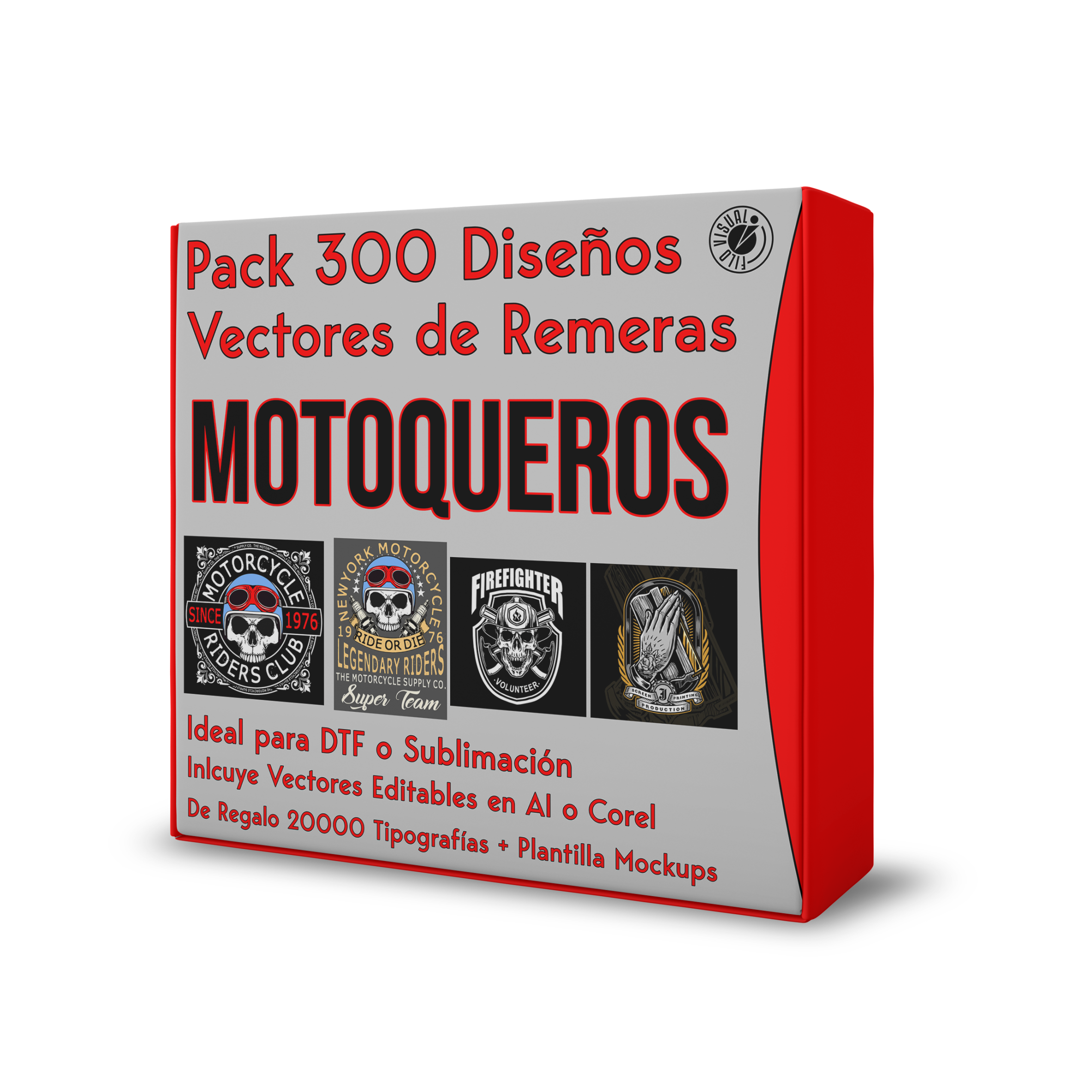 Pack +300 Vectores Motoqueros