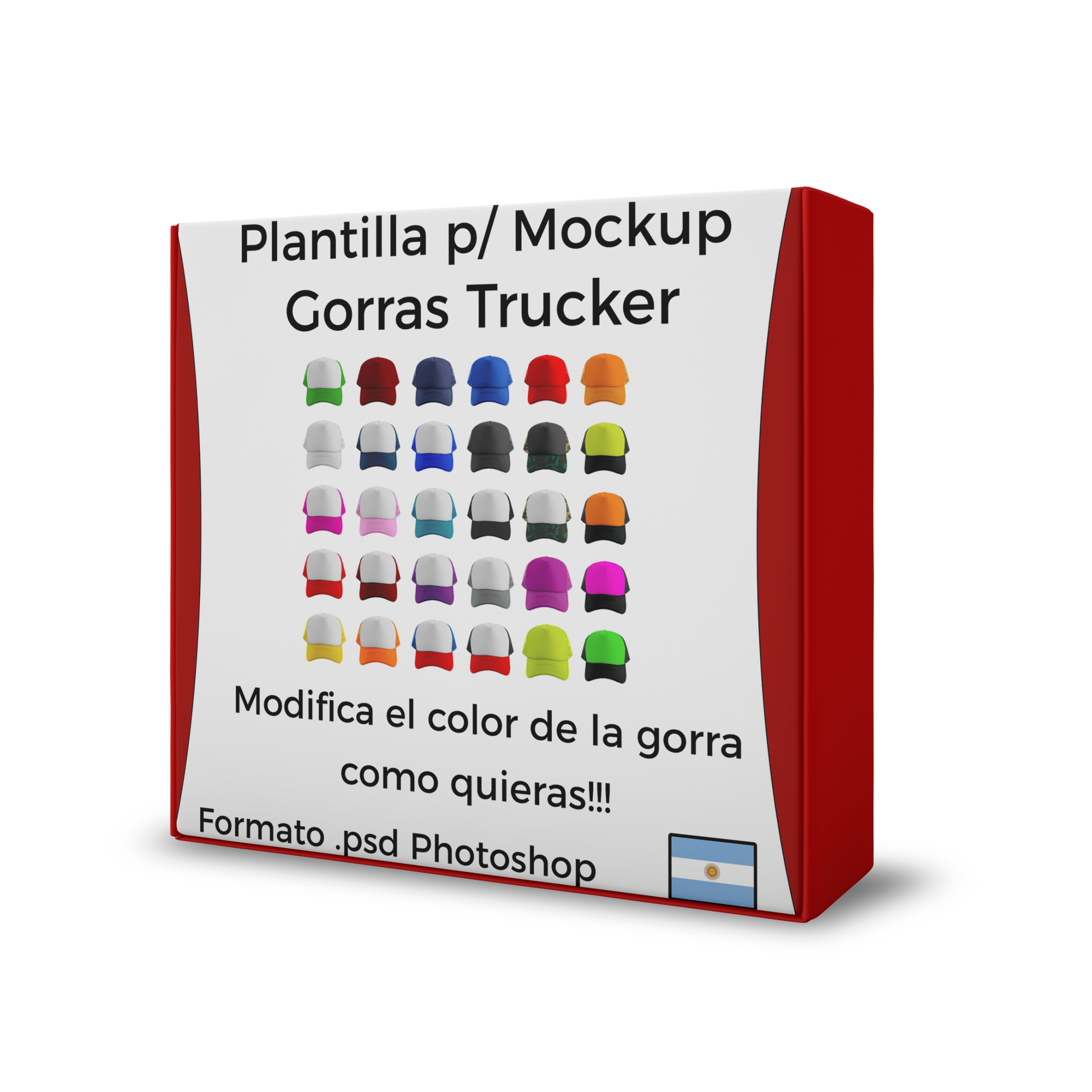 Plantilla para Mockup de Gorras Trucker