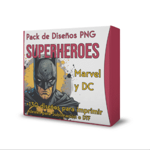 Pack de 130 Diseños PNG de Superhéroes