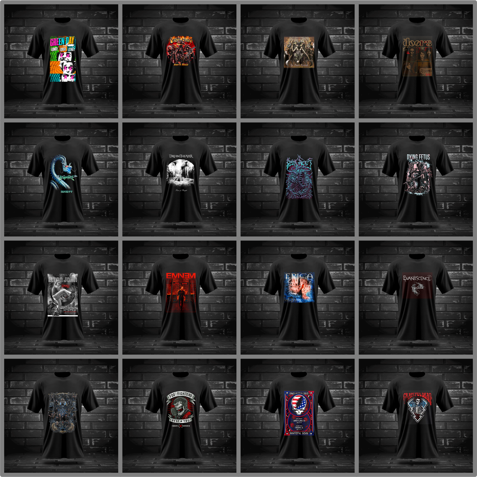 Pack + 700 Diseños Png Semitono Rock Y Metal Internacional - Image 6