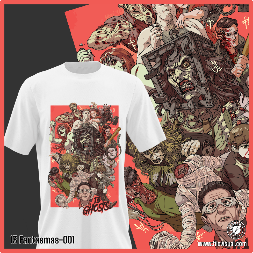 13 Fantasmas-001 - Diseño de 13 Fantasmas - Remera de Algodón