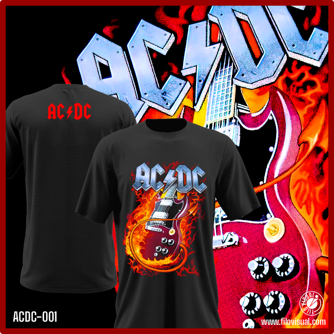 ACDC-001 - Remera de AC DC- Algodón Estampado
