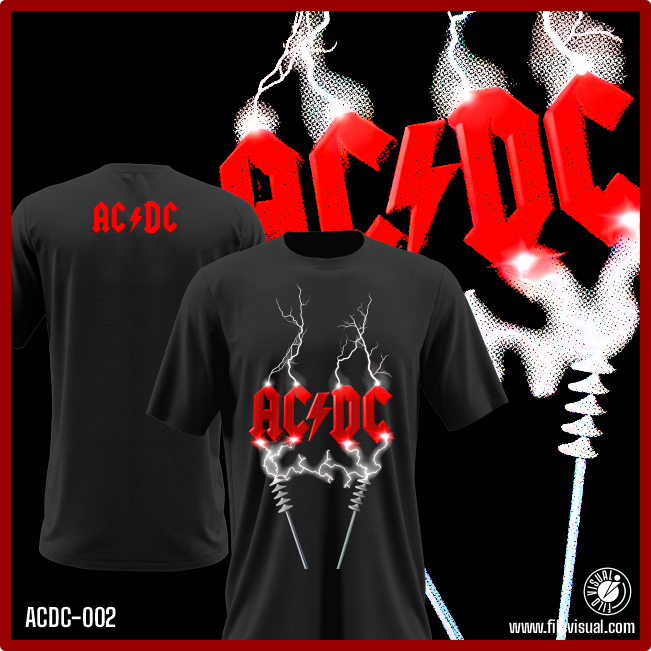 ACDC-002 - Remera de AD DC- Algodón Estampado