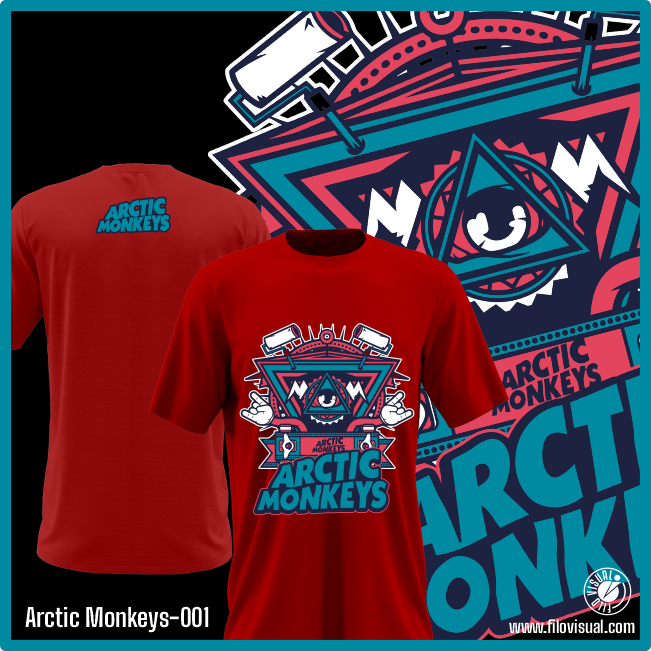 Arctic Monkeys-001- Remera de Arctic Monkeys - Algodón Estampado