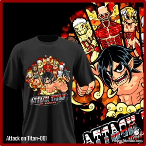 Attack on Titan-001 - Diseño de Attack on Titan - Remera de Algodón