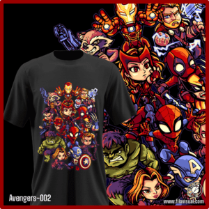 Avengers-002 - Diseño de Avengers - Remera de Algodón