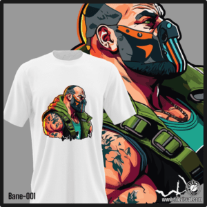 Bane-001 - Diseño de Bane Villano de Batman - Remera de Algodón