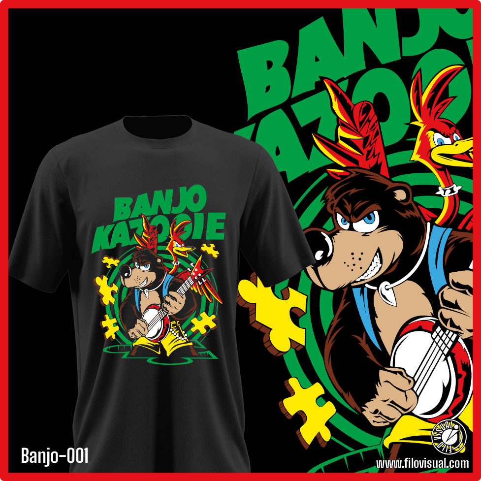 Banjo-001 - Diseño de Banjo Kazooie - Remera de Algodón