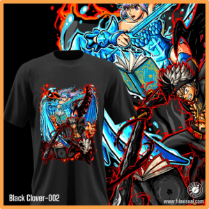 Black Clover-002 - Diseño de Black Clover - Remera de Algodón