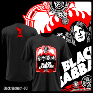 Black Sabbath-001 - Remera de Black Sabbath - Algodón Estampado