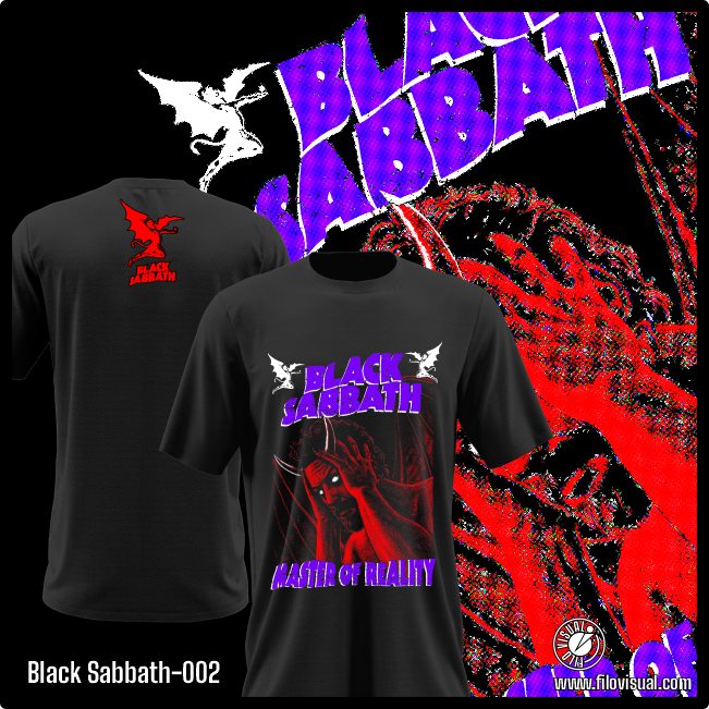 Black Sabbath-002 - Remera de Black Sabbath - Algodón Estampado