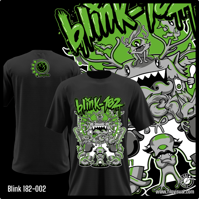 Blink 182-002 - Remera de Blink 182 - Algodón Estampado