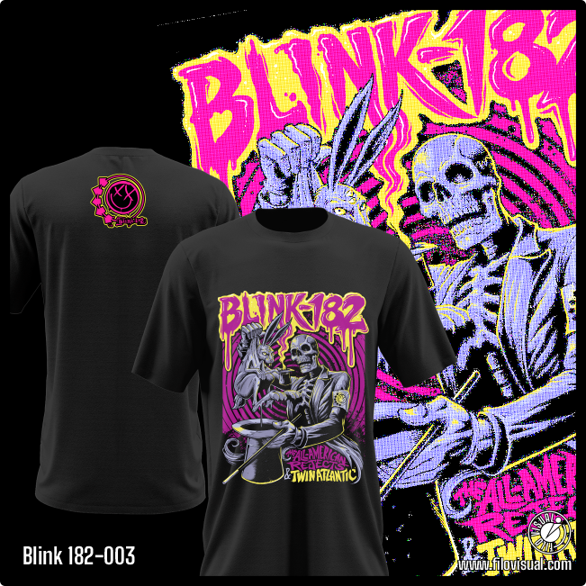 Blink 182-003 - Remera de Blink 182 - Algodón Estampado