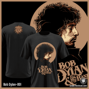 Bob Dylan-001 - Remera de Bob Dylan - Algodón Estampado