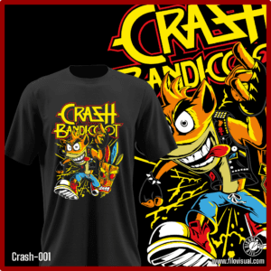 Crash-001 - Diseño de Crash Bandicoot - Remera de Algodón