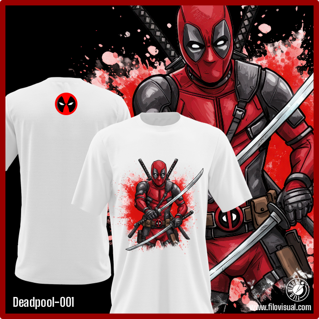 Deadpool-001 - Diseño de Deadpool - Remera de Algodón
