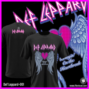 Def Leppard-001 - Remera de Def Leppard - - Algodón Estampado