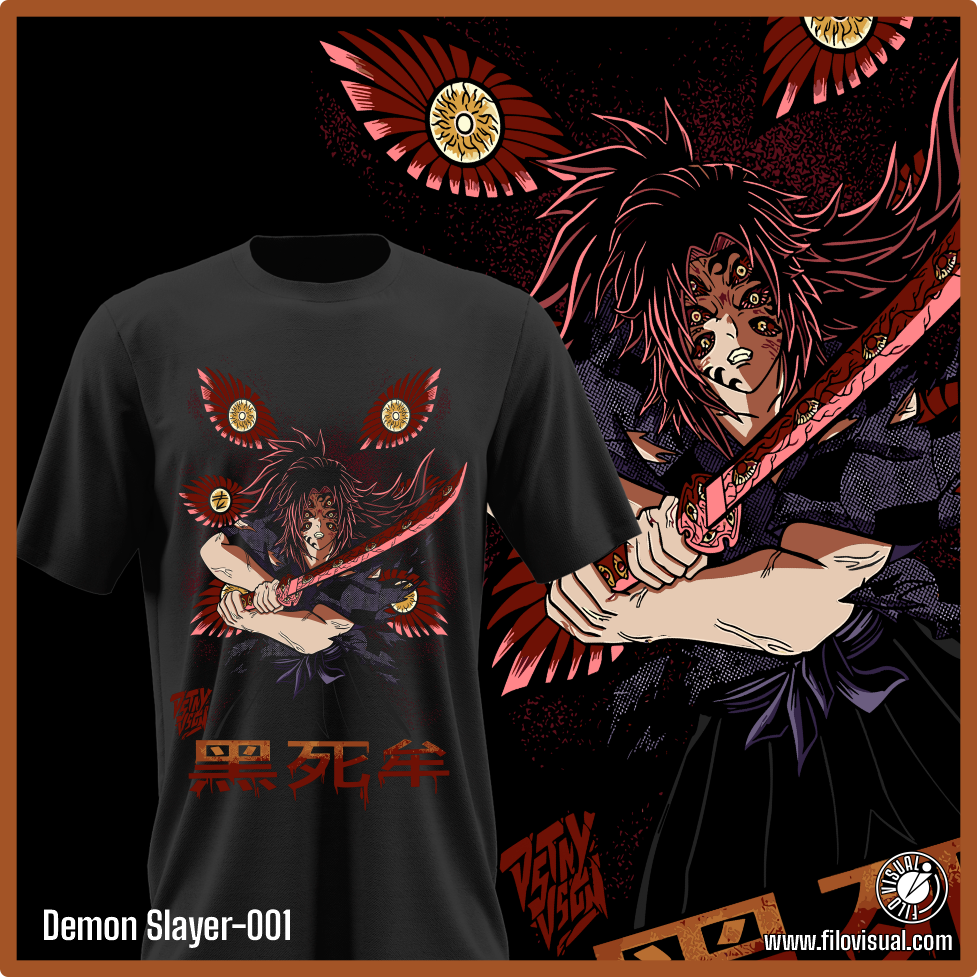 Demon Slayer-001 - Diseño de Demon Slayer - Remera de Algodón