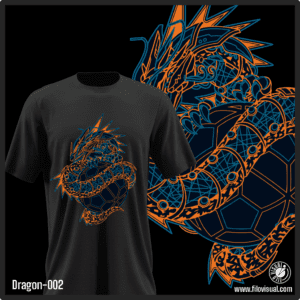 Dragon-002 - Diseño de Dragón - Remera de Algodón