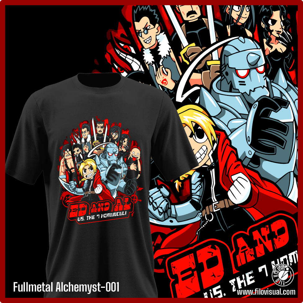 Fullmetal Alchemyst-001 - Diseño de Fullmetal Alchemyst - Remera de Algodón
