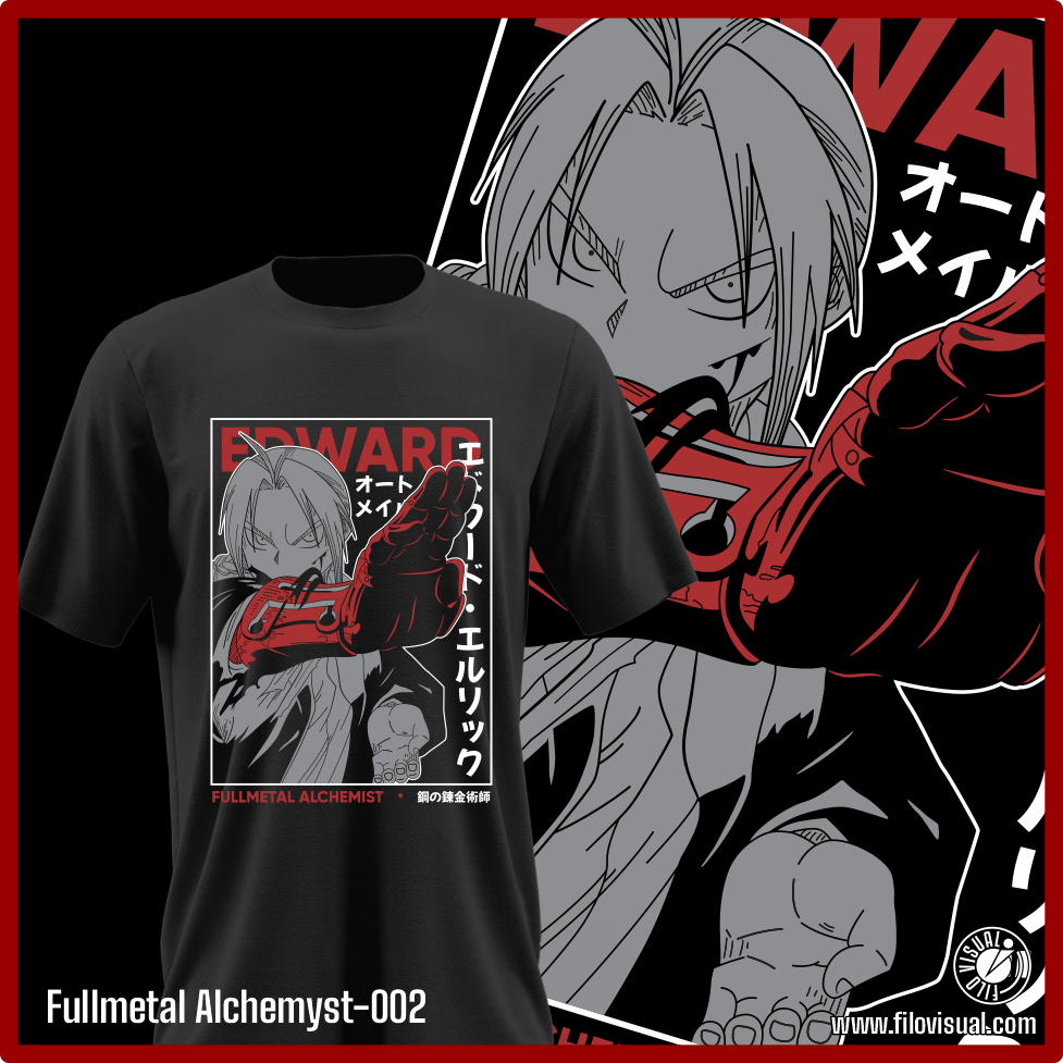Fullmetal Alchemyst-002 - Diseño de Fullmetal Alchemyst - Remera de Algodón