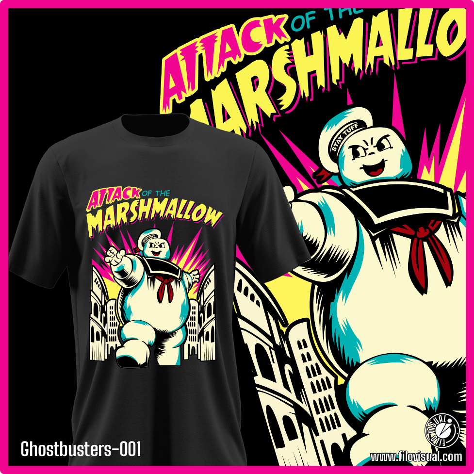 Ghostbusters-001 - Diseño de Ghostbusters - Cazafantasmas - Remera de Algodón
