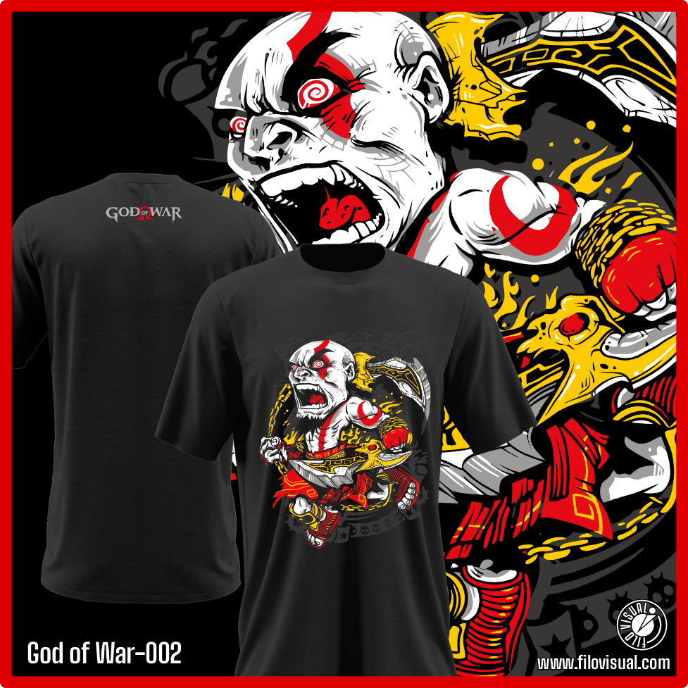 God of War-002 - Diseño de God of War - Remera de Algodón