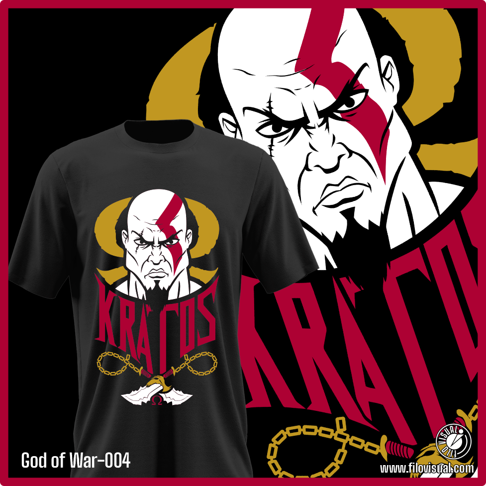 God of War-004 - Diseño de God of War - Remera de Algodón