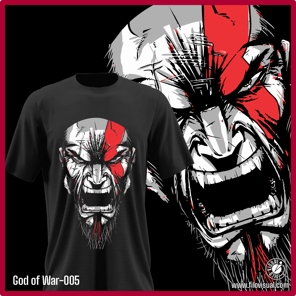 God of War-005 - Diseño de God of War - Remera de Algodón