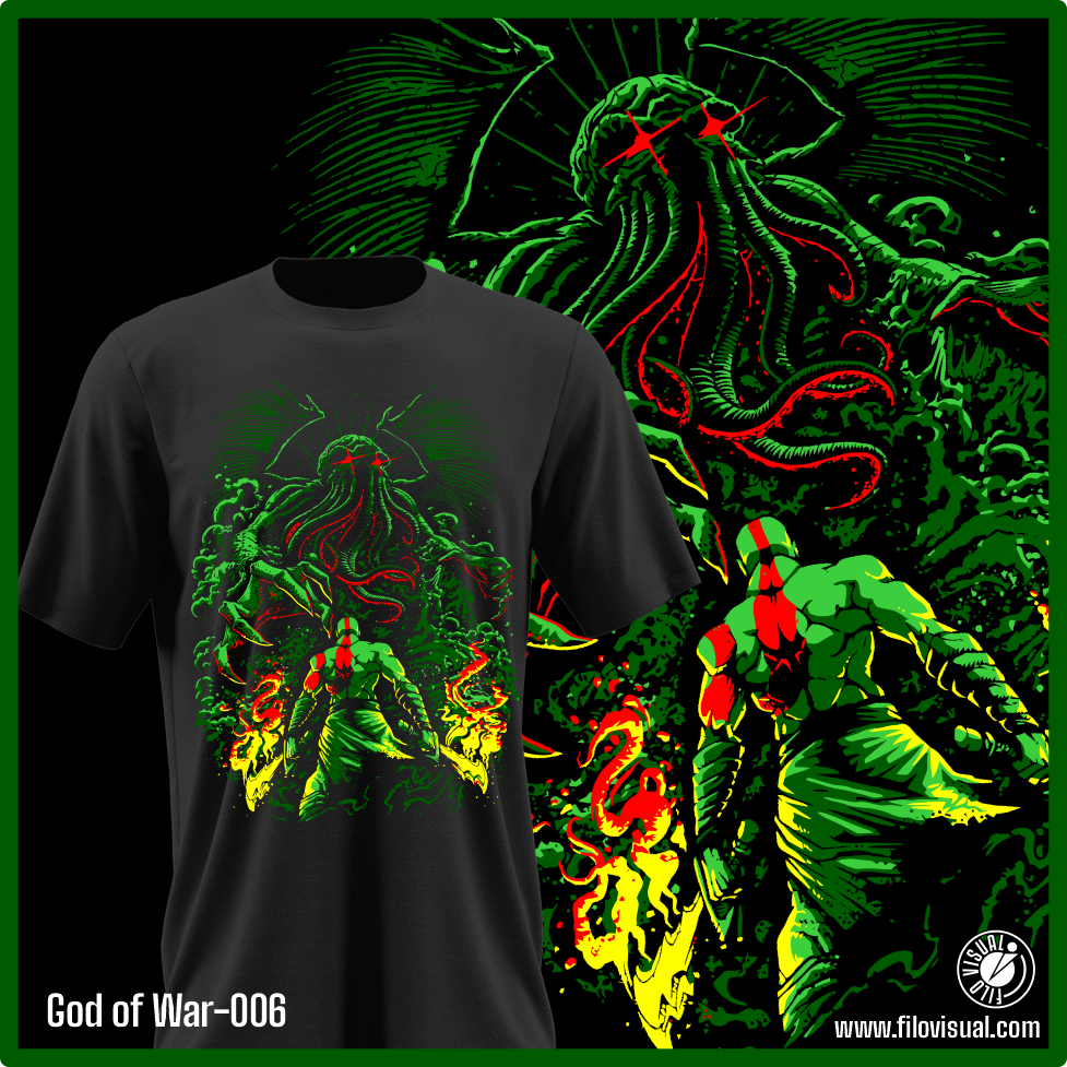 God of War-006 - Diseño de God of War - Remera de Algodón