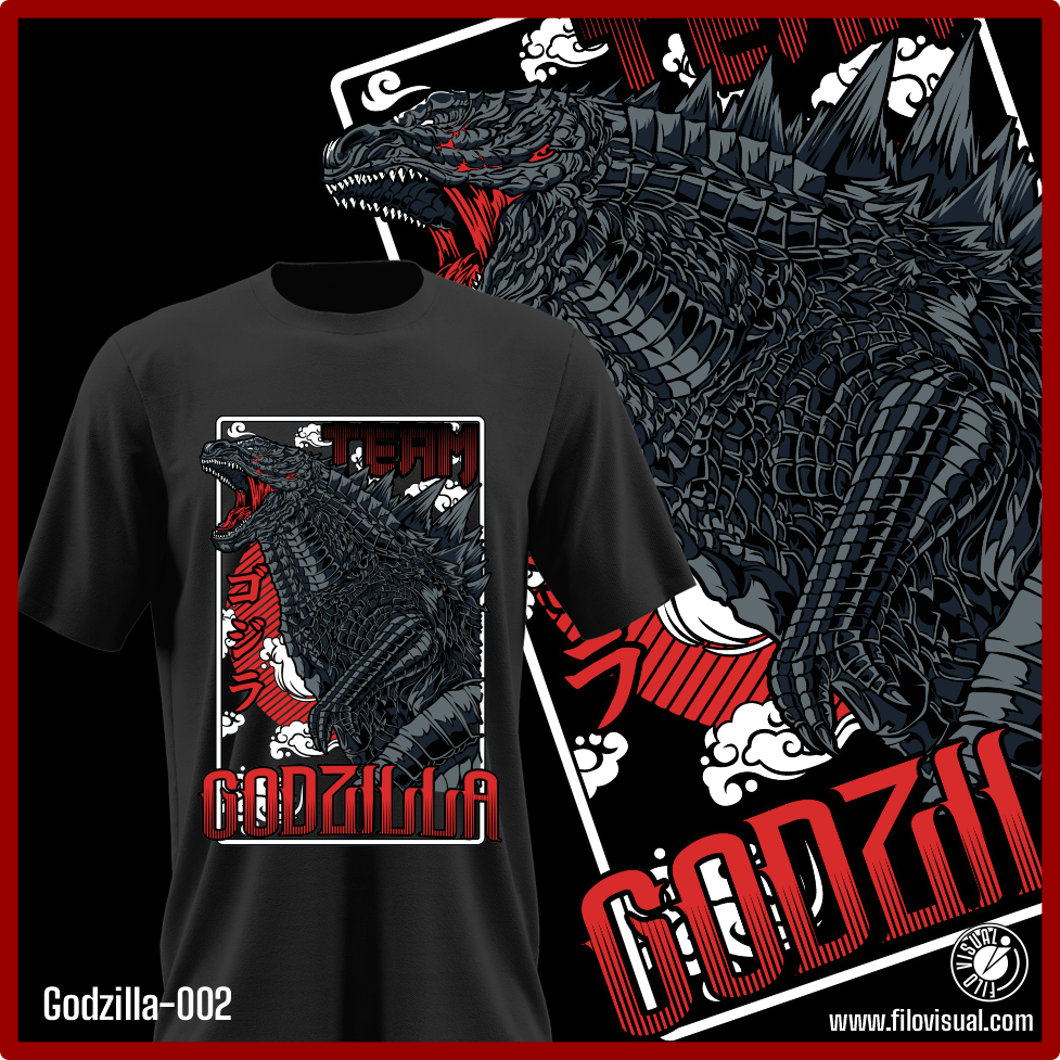 Godzilla-002 - Diseño de Godzilla - Remera de Algodón