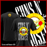 Guns and Roses-001 - Remera de Guns and Roses- Algodón Estampado