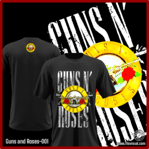 Guns and Roses-001 - Remera de Guns and Roses- Algodón Estampado