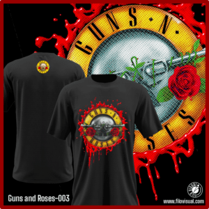 Guns and Roses-003 - Remera de Guns and Roses - Algodón Estampado