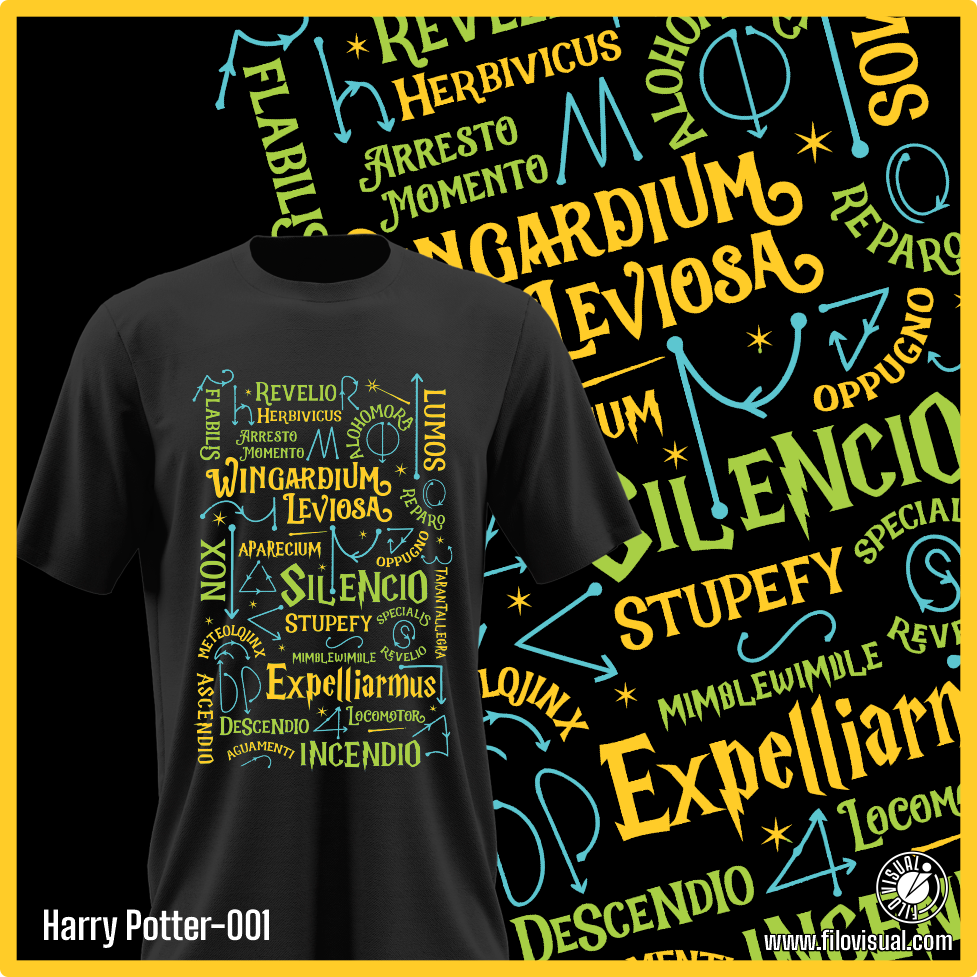 Harry Potter-001 - Diseño de Harry Potter - Remera de Algodón