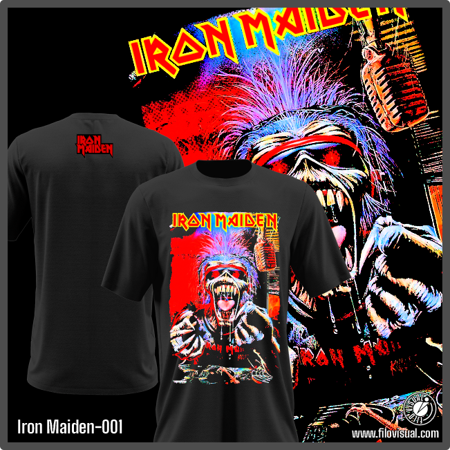 Iron Maiden-001 - Remera de Iron Maiden - Algodón Estampado