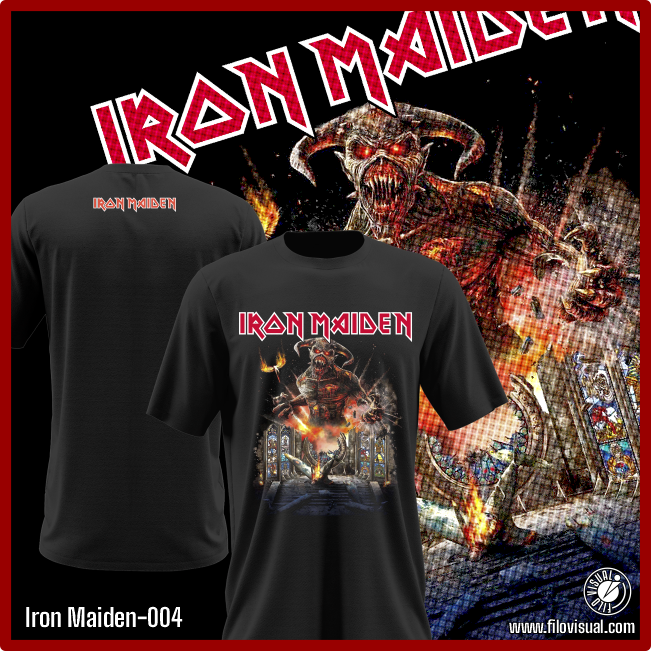 Iron Maiden-004 - Remera de Iron Maiden - Algodón Estampado