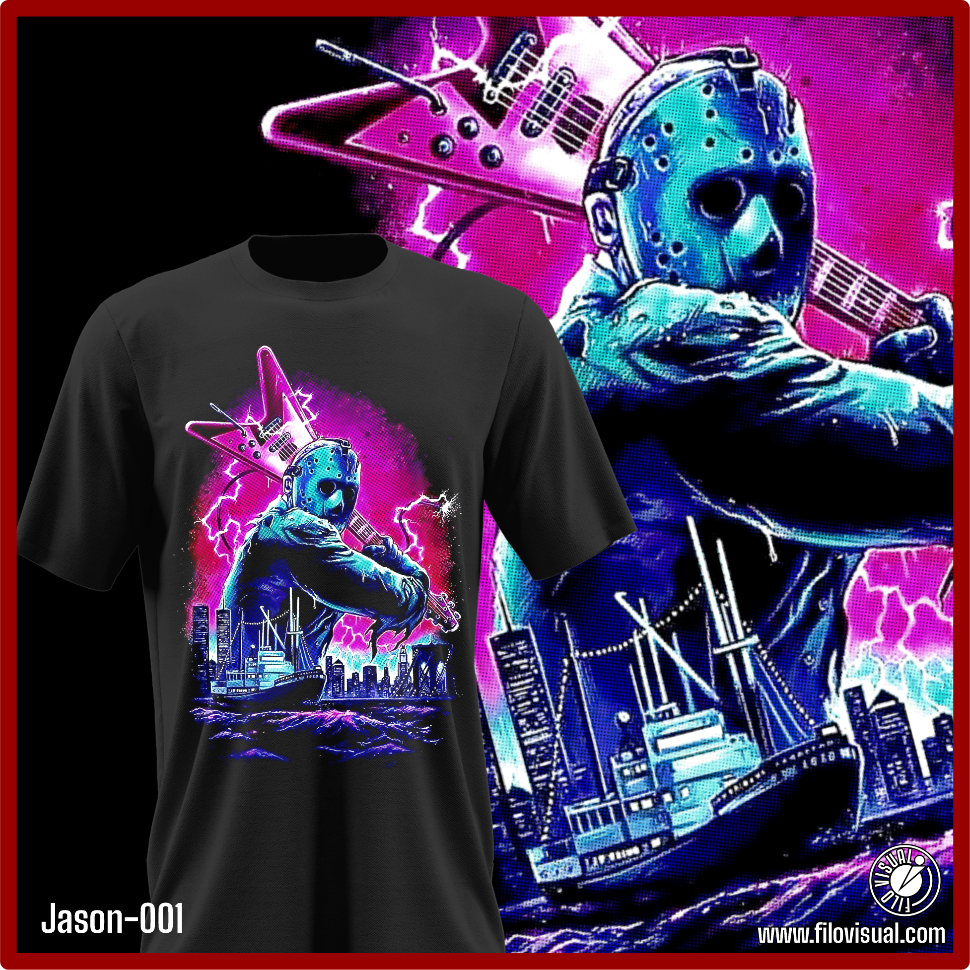 Jason-001 - Diseño de Jason - Remera de Algodón
