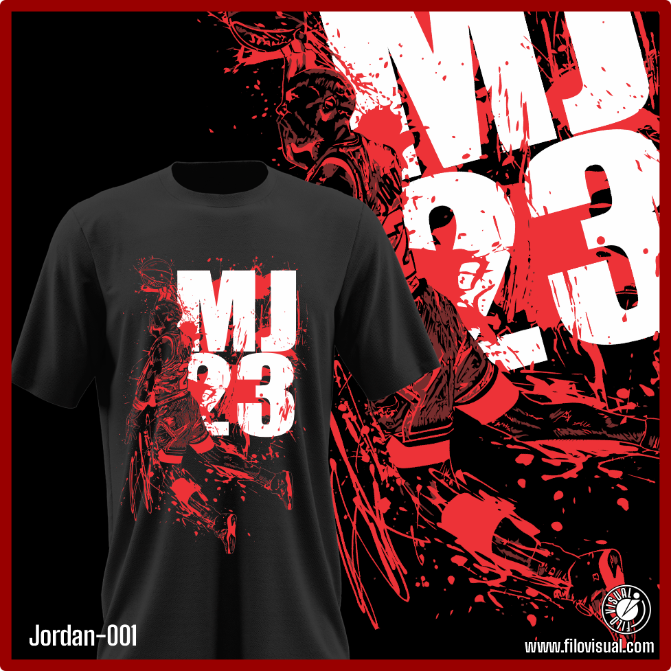Jordan-001 - Diseño de Michel Jordan 23 - Remera de Algodón