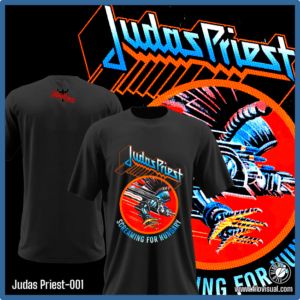 Judas Priest-001 - Remera de Judas Priest - Algodón Estampado