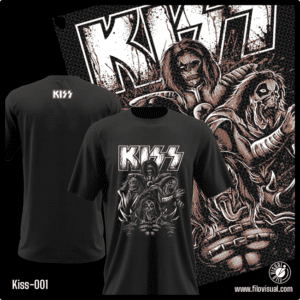 Kiss-001 - Remera de Kiss - Algodón Estampado